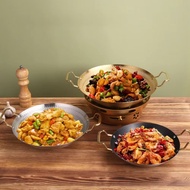 Korean Honeycomb Non Stick Wok Stainless Steel Frying Wok Durable Kitchen Cooking Pan Scratch Resist