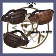 ANVCO  Waist Bag PU Leather Casual Wear Motorcycle Accessories Pouch Bag Men Beg Pinggan Lelaki Push