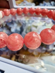 小精品阿根廷橘粉冰種紅紋石8.6-8.9mm26.68g主桃花感情運提升