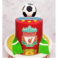 6inch Liverpool Soccer Themed Cake