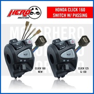 ➠ ✿ ๑ Domino Handle Switch For Honda Click with Pssing Light Hazard Light PLug and play