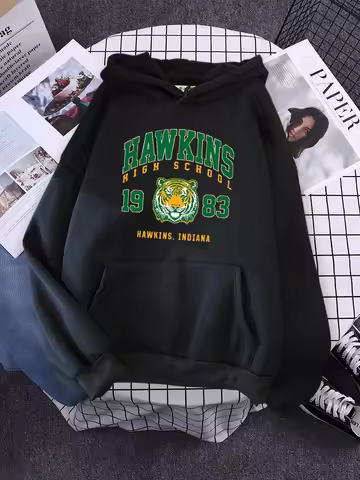 Hawkins High School 1983 Hawkins Indiana Women'S Hooded Oversize Hoodies Fashion Fleece Clothing Aut
