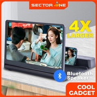 Screen Magnifier 6D Smartphone Enlarge Screen F12 12 inch Magnifier Phone Screen with Bluetooth Spea