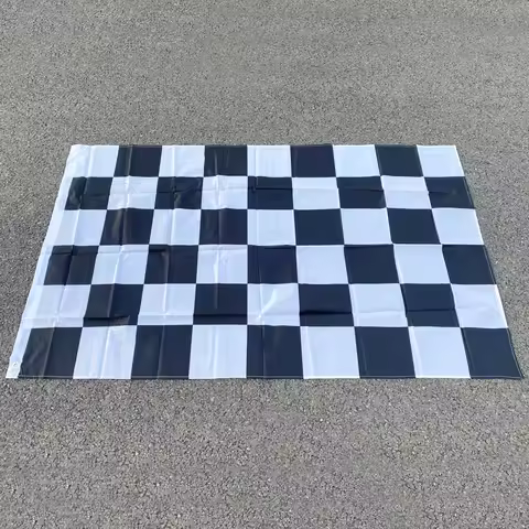 Aerlxemrbrae 60+90cm 3*5FT Racing Flag Hanging Racing Checkered Flag