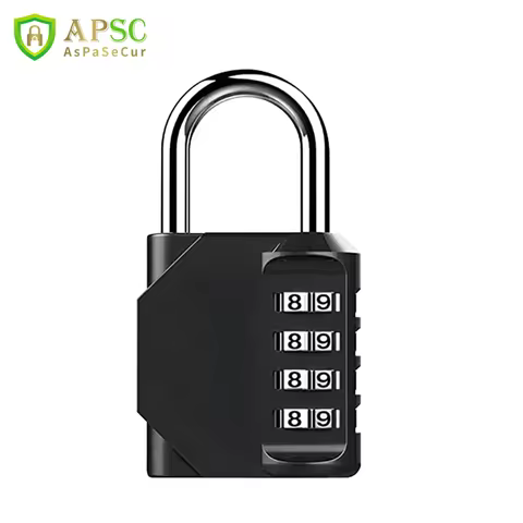 1pcs Zinc Alloy Combination Padlock, 4-Digit Password Lock, Waterproof Outdoor Lock, Fully Assembled