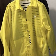 Adidas 黃色教練外套 m號