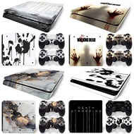 [Enjoy the small store] GAMEGENIXX Skin Sticker Death Design ฝาครอบ PVC ไวนิลสำหรับ PS4 Slim Console และ2 Controllers