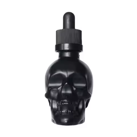 Skull Bittle Bottle Dropper Bottle Glass Bitters Bottle with Dropper for Cocktail Bar Absinthe Cockt