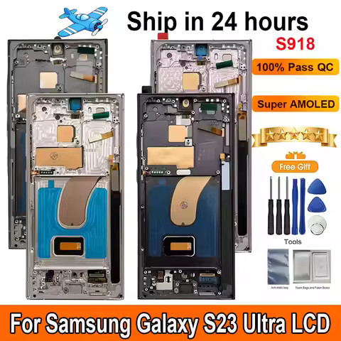 6.78‘‘AMOLED For Samsung Galaxy S23 Ultra LCD Display LCD Touch Screen With Frame Display Replacemen