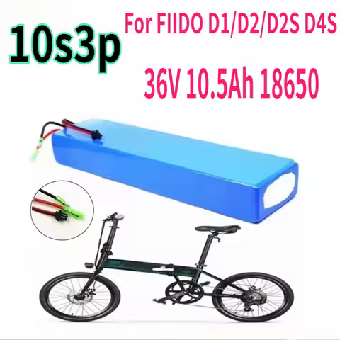 36V Battery 10s3p 10.5Ah 18650 Lithium Ion Battery Pack For FIIDO D1/D2/D2S D4S Folding Electric Mop
