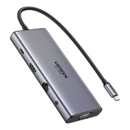 UGREEN USB HUB Type-C to HDMI+USB-A+Type-C+SD+LAN 10 in 1 รุ่น 45520