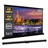 Mini Projector Screen 4K ขนาด 40/50 นิ้ว พกพา+ตั้งโต๊ะได้ ภาพสดคมชัด ใช้งานได้ทั้งดูหนังและนำเสนองาน