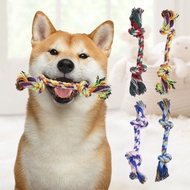 Dog Knot Cotton Rope Double Pet Puppy Chew Knot Toy Teeth Cleaning and Grinding Knot Toy Rope Dog Mo