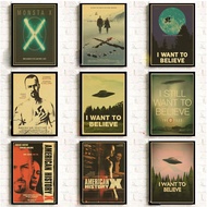 The X-Files Poster TV Series Vintage Prints and Posters Cafe Bar Room Wall sticker Art Painting Home