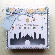 (10Pcs) Dus Box Cake Eid Mubarak 20x20x7cm Cake Box Kempat Bread Lapis Legit Packaging Hampers Parcel Lebaran Idul Fitri