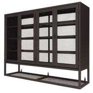 150cm*35cm*90cm Custom Rak Kasut Gantung, dinding besi & pintu jaring
