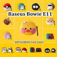 【imamura】For Baseus Bowie E11 Case Creative Cartoons Soft Silicone Earphone Case Casing NO.1