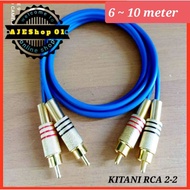 RCA cable 2 to 2 RCA jack cable gold kitani cable 6 to 20 meters