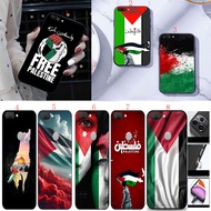 OPPO A56 OPPO A77 F3 R9 R9S A79 A98 5G A38 A16K X3 Lite X3 Neo F1 Plus Find X3 X3 Pro Q55 Palestinian flag Soft black phone case
