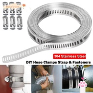 EUCALYTUSMY Hose Clamps, 304 Stainless Steel Adjustable Hose Clamp Strap,  Large Pipe Ducting Hose C
