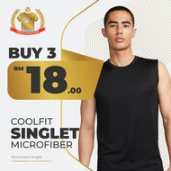 888co CoolFit Microfiber Singlet Sleeveless Baju Jersey Tshirt Jersi Murah Black