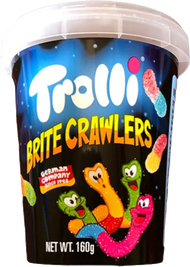 เยลลี่ทรอลี่ เยลลี่งู เยลลี่โคล่า Trolli Brite crawlers Gummi Candy Jelly Sour Cola 160g Haribo