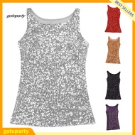 Women's Sequined Tank Top - Perfect for Stage Shows