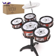 Simhoa Educational Drum Set for Kids Complete Drum Practice Pad Musical Percussion Toy for Learning 