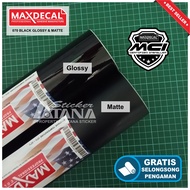 Skotlet Hitam Doff Glossy Maxdecal Scotlet Black Dop Gloss Stiker Matte Metalik Kilap Sticker Anti Gores Meteran Decal Roll Scotlite Body Sepeda Motor Matic Scotlight Mobil Tiang Dekorasi Kaca Aquarium PCX NMAX Beat Vario Vespa Ninja ADV Avanza Xenia L300