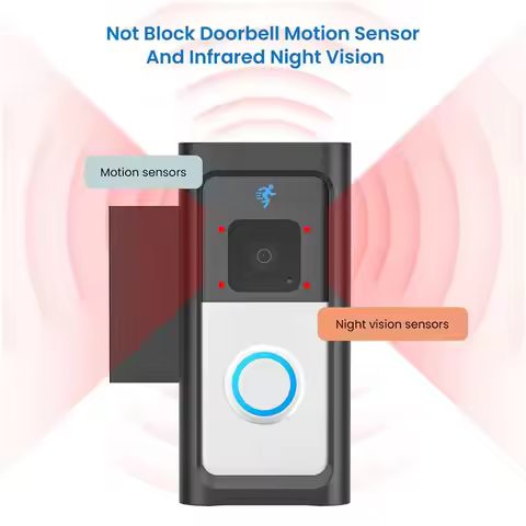 Stock Quantity Video Doorbell Mount No-Drill Mounting Holder For Ring Video Doorbell 3/3 Plus/4, Bat