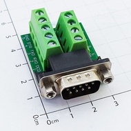 [2 Pieces]- DB9 Port 9-Pin Male Domino Screw Wire Connector Without Case