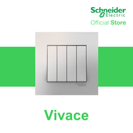 Schneider Electric Vivace 16AX 4 Gang 2 Way Switch White