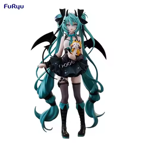 Handmade Devil Hatsune Miku Cat Ear Model Decoration Anime Beautiful Girl PVC Craft Cute Collectible