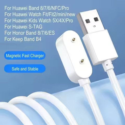 Magnetic Charger For Huawei Smart Band 10 9 8 7 6 NFC Pro Fit Fit 2 3 New Watch 5X 4X S-TAG Honor ES
