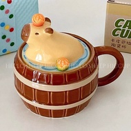 Creative Capibara Mug Cute Capybara Water Mug Ceramic Mug With Lid Ugly Ceramic Mug Cute Funny Birth