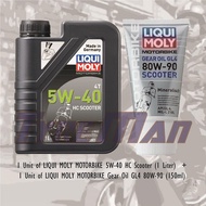 Liqui Moly Motorbike 5W-40 HC Scooter + Motorbike Gear Oil GL4 80W-90 Scooter (NVX155,NMAX,XMAX, BEA
