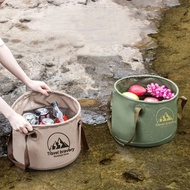 Outdoor Folding Bucket Portable Travel Large-Capacity Water Washing Vegetables Camping Picnic Fishin