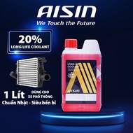 Nước Làm Mát Động Cơ Màu Đỏ AISIN Long Life Coolant 20% 1 Lít LCPM20A1LR - Nhập Khẩu Chính Hãng