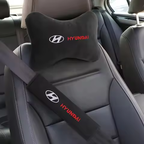 Car Seat Belt Shoulder Pad Safety Handle Cover Headrest Neck Pillow Fit for Hyundai Tuscon NX4 I20 I