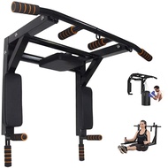 BDL Wall Mounted Pull Up Bar Chin Up bar Multifunctional Dip Station for Indoor Home Gym Workout, Po