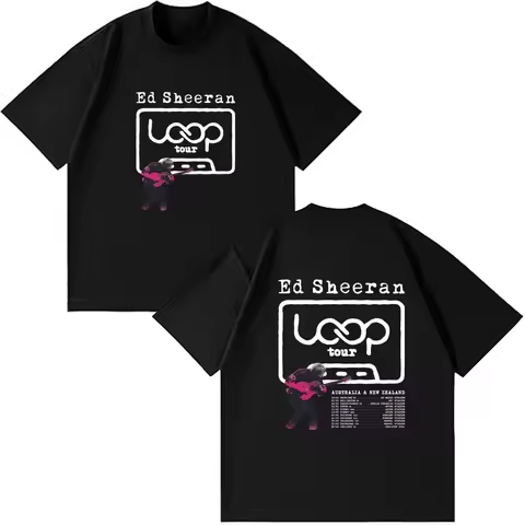 Ed Sheeran Loop Tour Australia and New Zealand 2026 Tour Merch Tee Men's Women Fashion Style Tops Ha