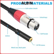 ALBIN 1/8 Female To Dual XLR Female Cable, 30cm / 11.81in Professional Y Splitter Cord Wire, Flexibl