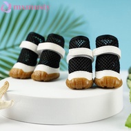 MXMUSTY Dog Net Shoes, Breathable Soft Hollow Out Dog Shoes, Summer Dog Shoes Anti-Slip PVC Dog Sand