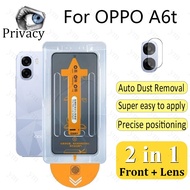 2 In 1 OPPO A6t Anti-Spy Privacy One-click Tempered Glass Screen Protector Anti-peeping For OPPO Ren