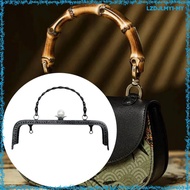 [LzdjlmybeMY] Metal Purse Frame Wallet Accessories Clasp Frame for Crochet DIY Craft Women Black