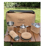 Outdoor Products Hand Brewing Pot Full Set Coffee Sharing Pot Portable Grinder Hand Brewing Filter C