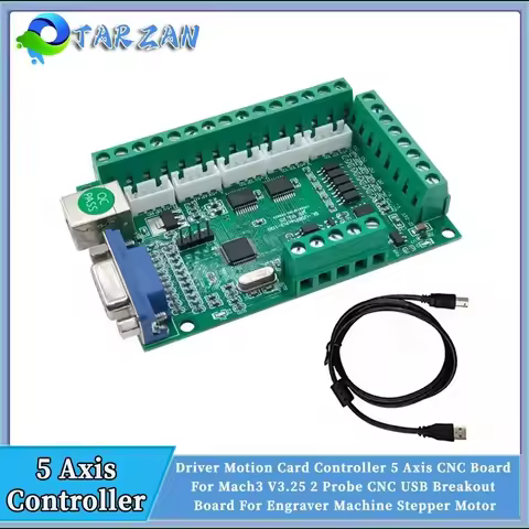 CNC 5 Axis Mach3 Interface Board Breakout Board USB Driver Motion Controller Step Servo Motor For Ro