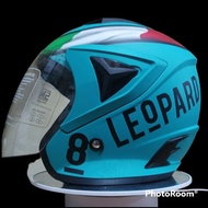 HELM JP 13 LEOPARD (HITAM) TOSCA DOFF / RX Helmet SNI Dewasa mirip GM FIGHTER pria wanita half face 