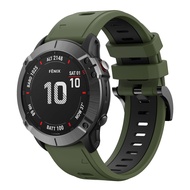 สายนาฬิกาแฟชั่น26มม. สำหรับ Garmin Fenix สาย5x 7X 6X และสายรัดข้อมือนาฬิกากีฬาแทน Garmin Fenix 3 Hr Quaitx 3ปลดเร็วซิลิโคนสองสีอุปกรณ์สายรัด