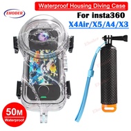50m Waterproof Diving Case For Insta360 X4 Air X5 X4 X3 X4Air Panoramic Camera Full-invisible Diving